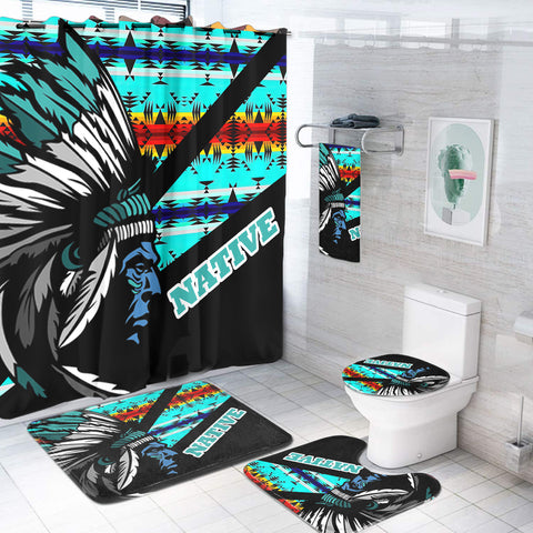 Powwow StoreBS000118 Pattern Native American Bathroom Set