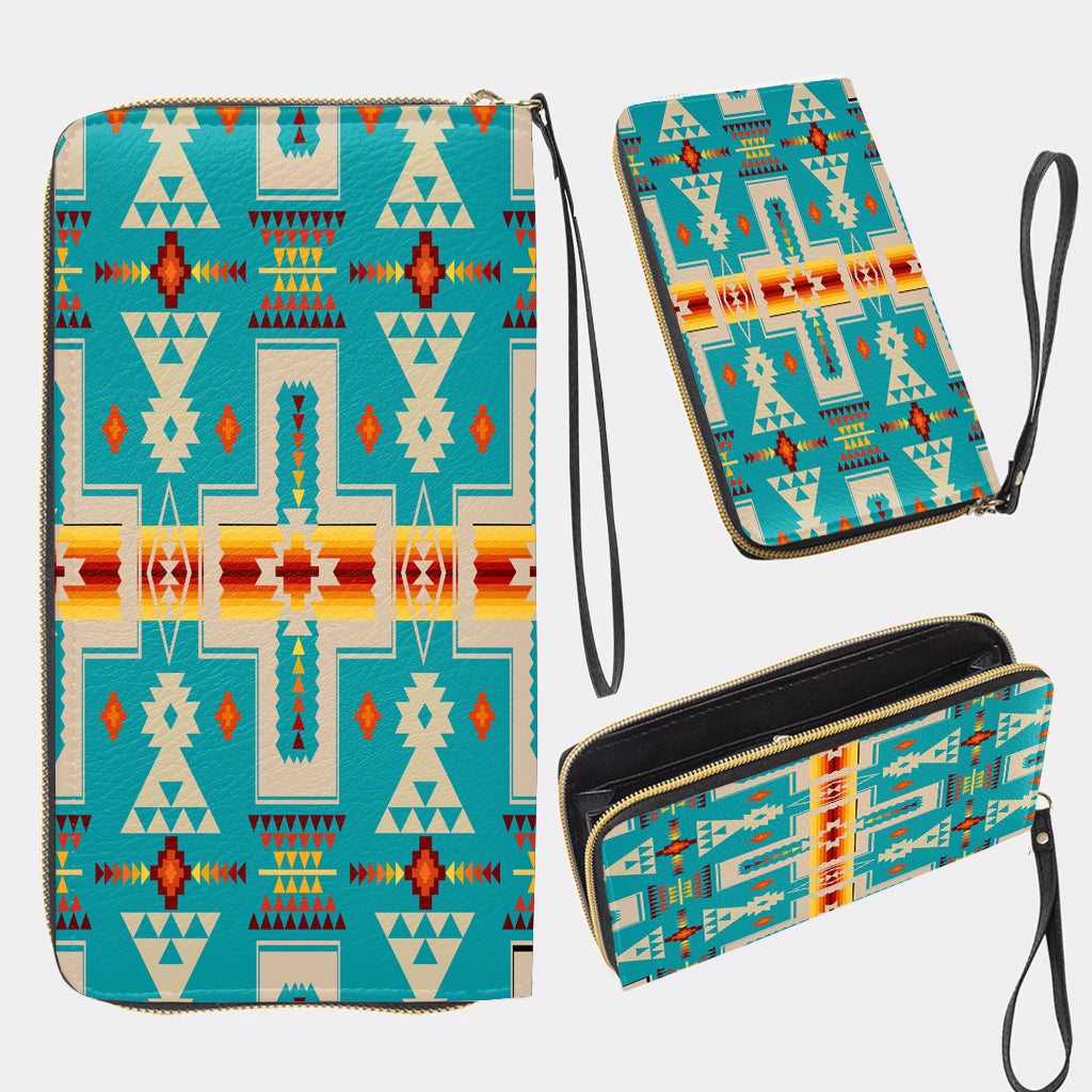 Powwow StoreGBNAT0006205 Pattern Native Long Portable Wallet