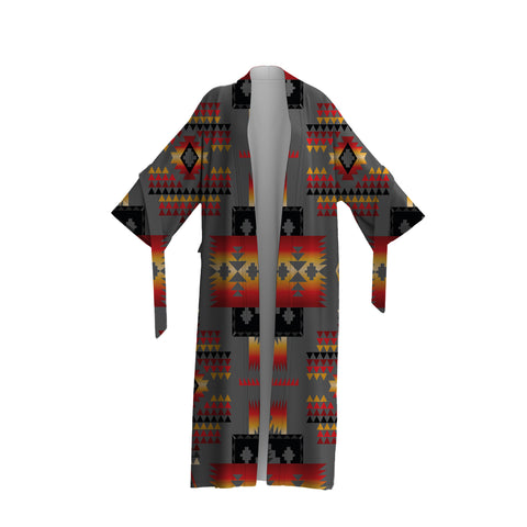 Powwow Store gb nat00046 11 gray pattern night robe