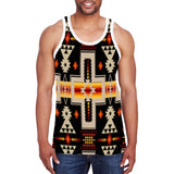 Powwow Store gb nat00062 01 black tribe design native american mens all over print tank