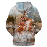 The Chief Riding Horse Native American All Over Hoodie no link