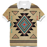 GB-NAT00076 Southwest Symbol Native American Polo T-Shirt 3D
