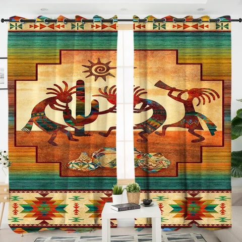 Kokopelli Native Amercan Living Room Curtain