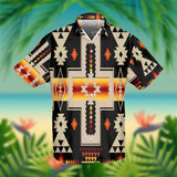GB-NAT00062-01 Black Tribe Design Native American Hawaiian Shirt 3D