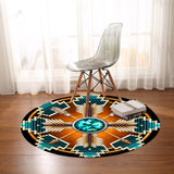 Naumaddic Arts Native American Design Round Carpet