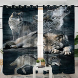 Wolf Native American Living Room Curtain