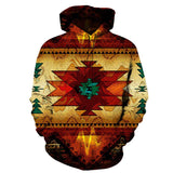Southwest Symbol Brown Native American Pullover Hoodie - Powwow Store