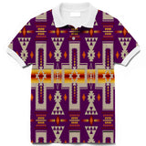 GB-NAT00062-09 Purple Tribe Design Native American Polo T-Shirt 3D