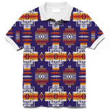 Powwow Store gb nat0004 purple pattern native american polo t shirt 3d