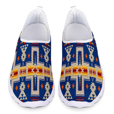 GB-NAT00062-04 Navy Tribe Design Mesh Shoes