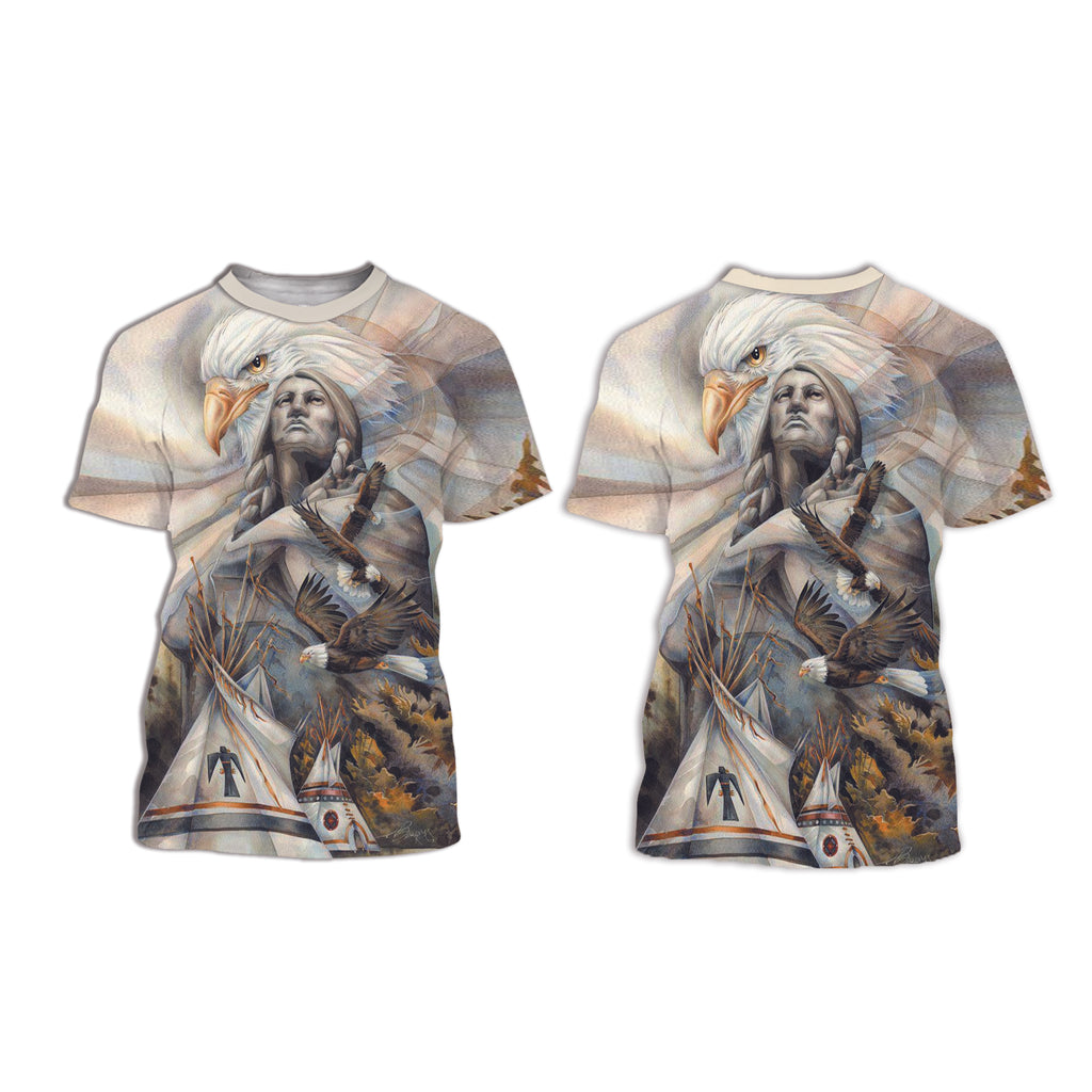 TS005 Chief And Eagle 3D T-Shirt