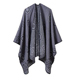 Winter Scarf Women Poncho Floral Shawl Ethnic Scarves Luxury - Powwow Store