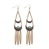 Earrings Moon Tribal Earrings Native American Jewelry