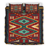 Red Pattern Native American Bedding Sets