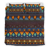 Powwow Store gb nat00582 ethno brown blue bedding sets