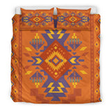 GB-NAT00538-02 Orange Pattern Native  Bedding Sets