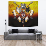 Wolves Warriors Native American Pride 3D Tapestry