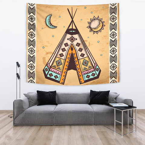 Moon Sun Native American Style Tapestry