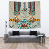 Powwow Store gb nat00069 turquoise blue pattern breastplate native american tapestry