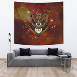 Powwow Store gb nat00093 tape01 native american brown wolf tapestry