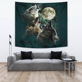 Powwow Store gb nat00223 howling wolves under moonlight tapestry