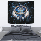 Powwow Store gb nat00010 tape01 galaxy dreamcatcher wolf 3d native american tapestry