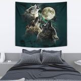 Powwow Store gb nat00223 howling wolves under moonlight tapestry