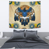 Powwow Store gb nat00131 blue thunderbird native tapestry