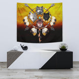 Wolves Warriors Native American Pride 3D Tapestry
