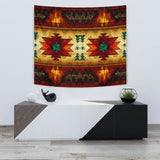 Southwest Brown Symbol Native American Tapestry - Powwow Store