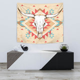 Bison Head Native American Tapestry - ProudThunderbird