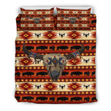 Powwow Store gb nat00241 02 bison head native american bedding sets