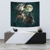 Powwow Store gb nat00223 howling wolves under moonlight tapestry