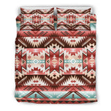 Powwow Store gb nat00540 red vector tribal native bedding set