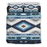 GB-NAT00528 Blue Colors Tribal Pattern Native Bedding Set