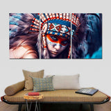 3 Panel Canvas Wall Art Canvas Native Indian Girl - ProudThunderbird