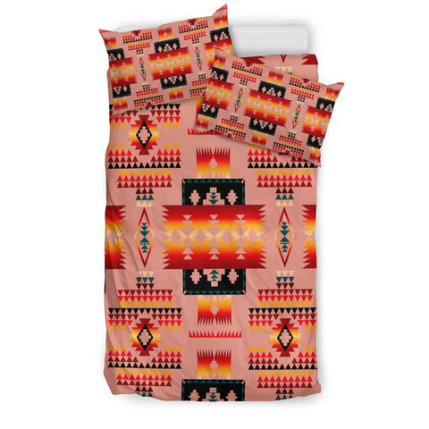 GB-NAT00046-16 Tan Tribe Pattern Native American Bedding Set