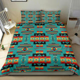 Powwow Store blue native tribes pattern native american bedding sets