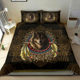 Powwow Store gb nat00020 02 wolf warrior dreamcatcher native american bedding set