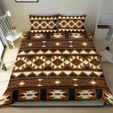 GB-NAT00508 Brown Pattern Native Bedding Set