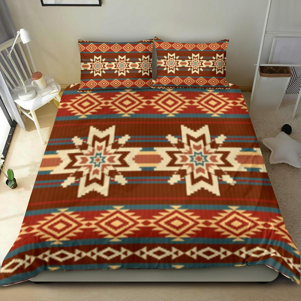 BDS03 Red Pattern Bedding Sets - Powwow Store