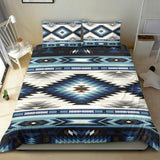 Powwow Store gb nat00528 blue colors tribal pattern native bedding sets