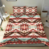 Powwow Store gb nat00540 red vector tribal native bedding set