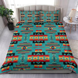 Powwow Store blue native tribes pattern native american bedding sets