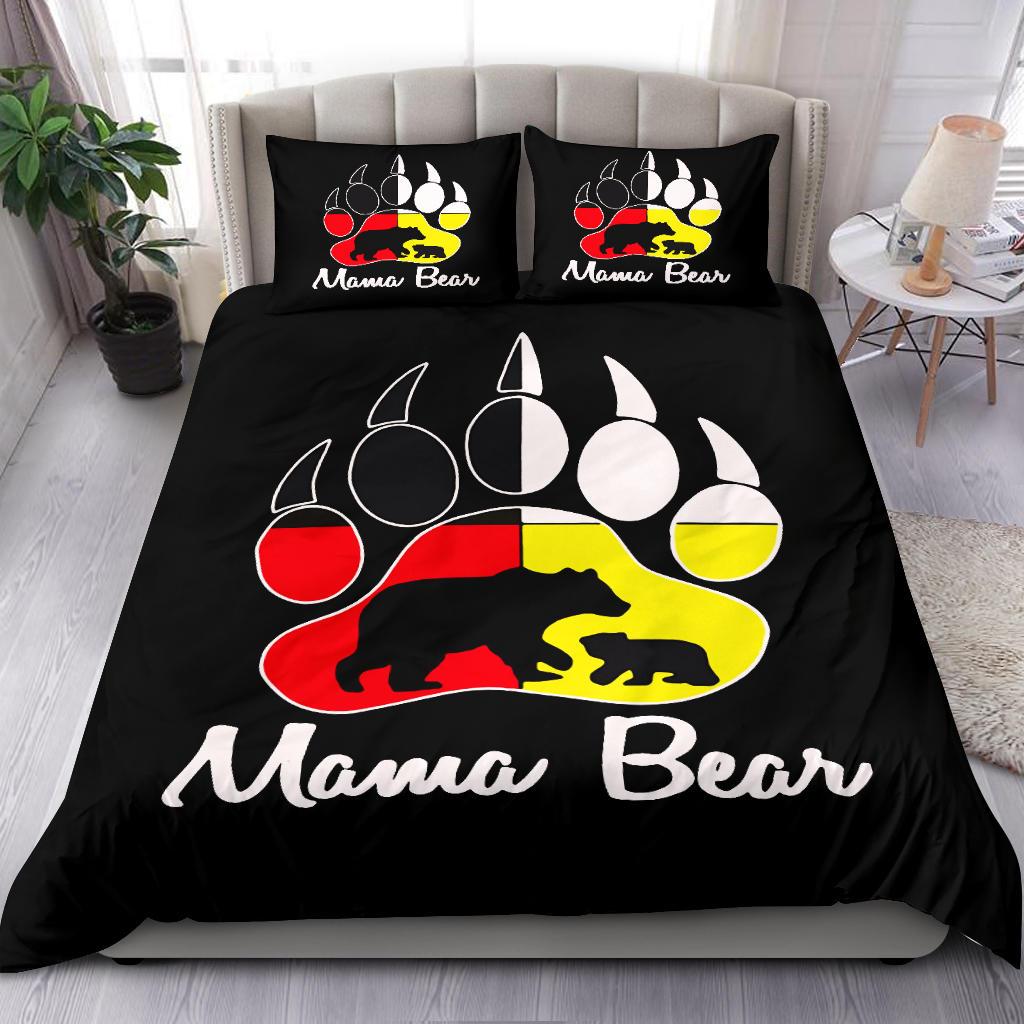 Powwow Store mama bear baby bear medicine wheels native american bedding sets