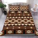 GB-NAT00508 Brown Pattern Native Bedding Set