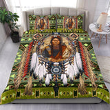 BDS06 Green Pattern And Chief Bedding Set