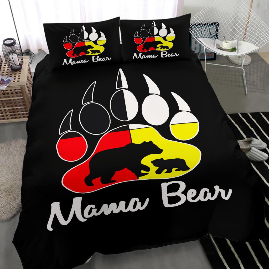 Powwow Store mama bear baby bear medicine wheels native american bedding sets