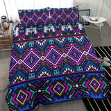 GB-NAT00380 Purple Tribe Pattern Bedding Set