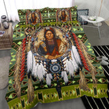 BDS06 Green Pattern And Chief Bedding Set